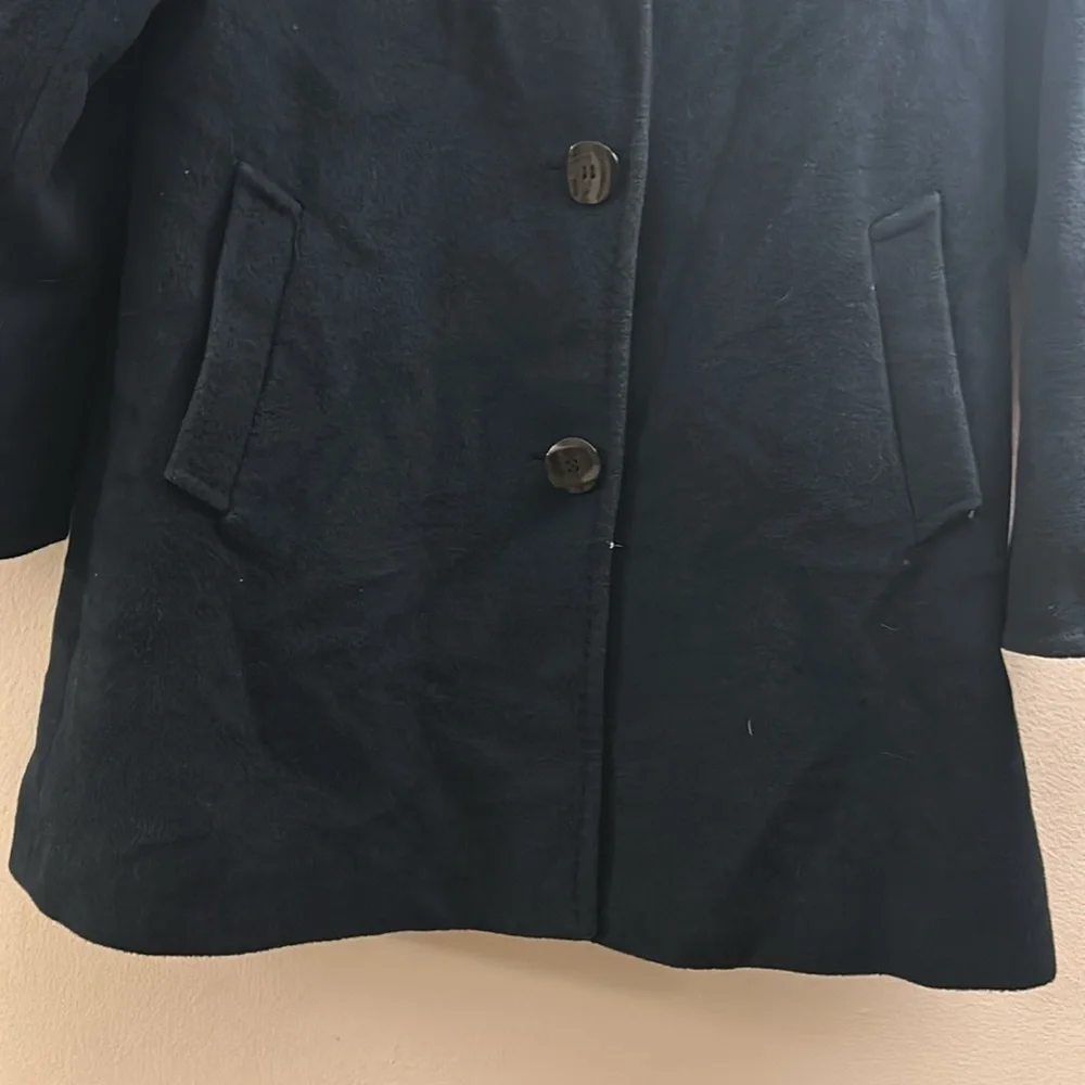 🐑🐇Ellen Tracy Angora & Wool Pea Coat - Picture 5 of 10